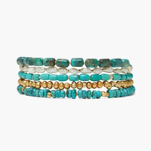 WRP-GPL Riviera Wrap Bracelet Turquoise Mix