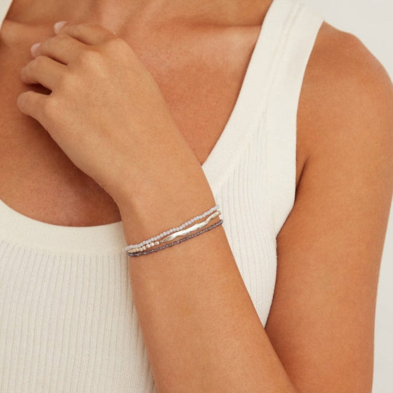 Load image into Gallery viewer, WRP Iolite Silver Wave Naked Wrap Bracelet
