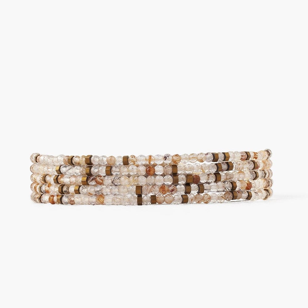 WRP Rutilated Quartz 32" Naked Wrap Bracelet