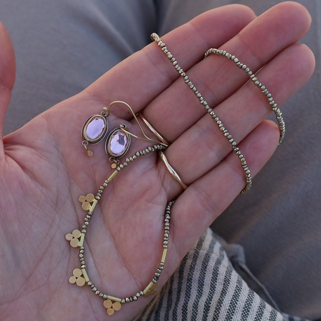 Pink Tourmaline Drop Earrings