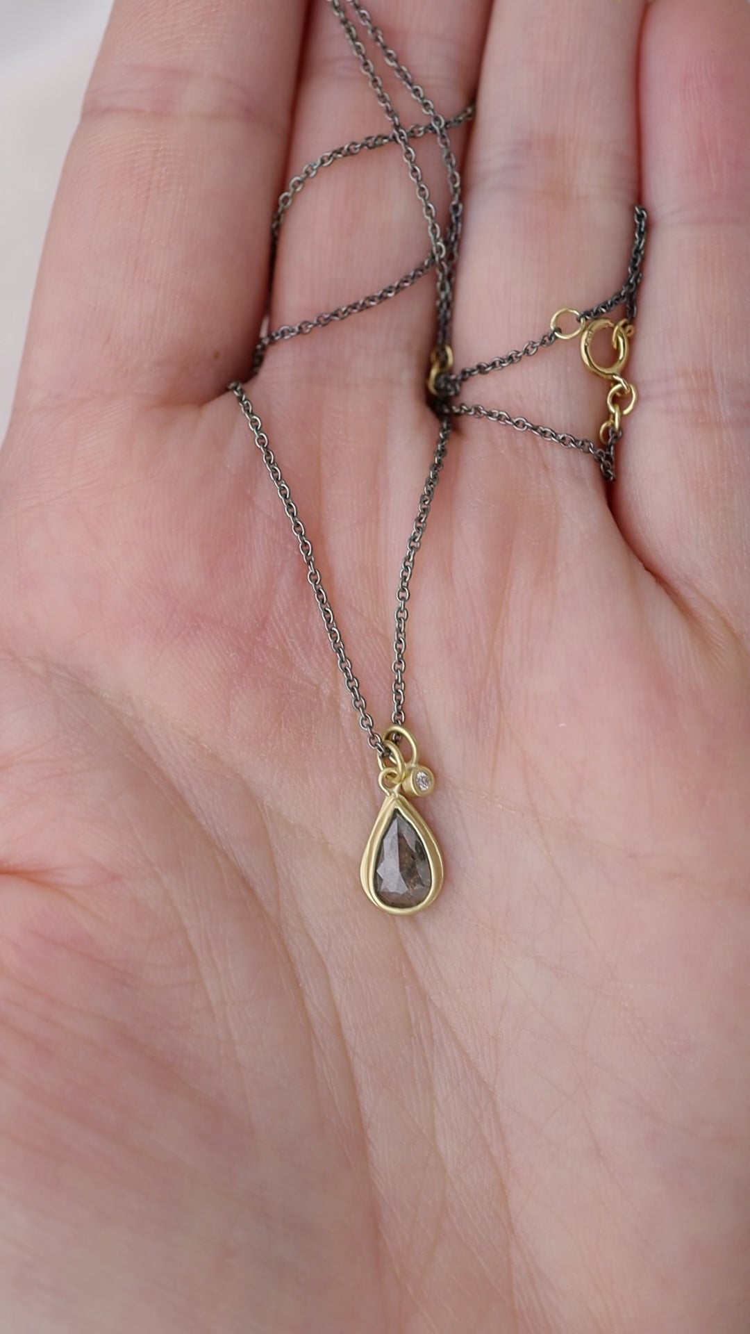 One-of-a-kind Opaque & White Diamond Necklace