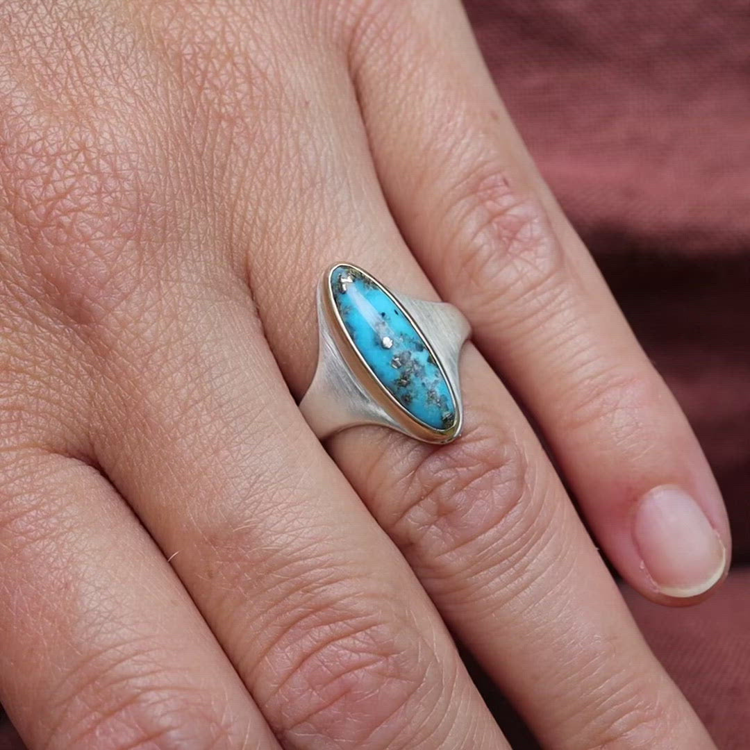 Load and play video in Gallery viewer, Arroyo Ring - Turquoise
