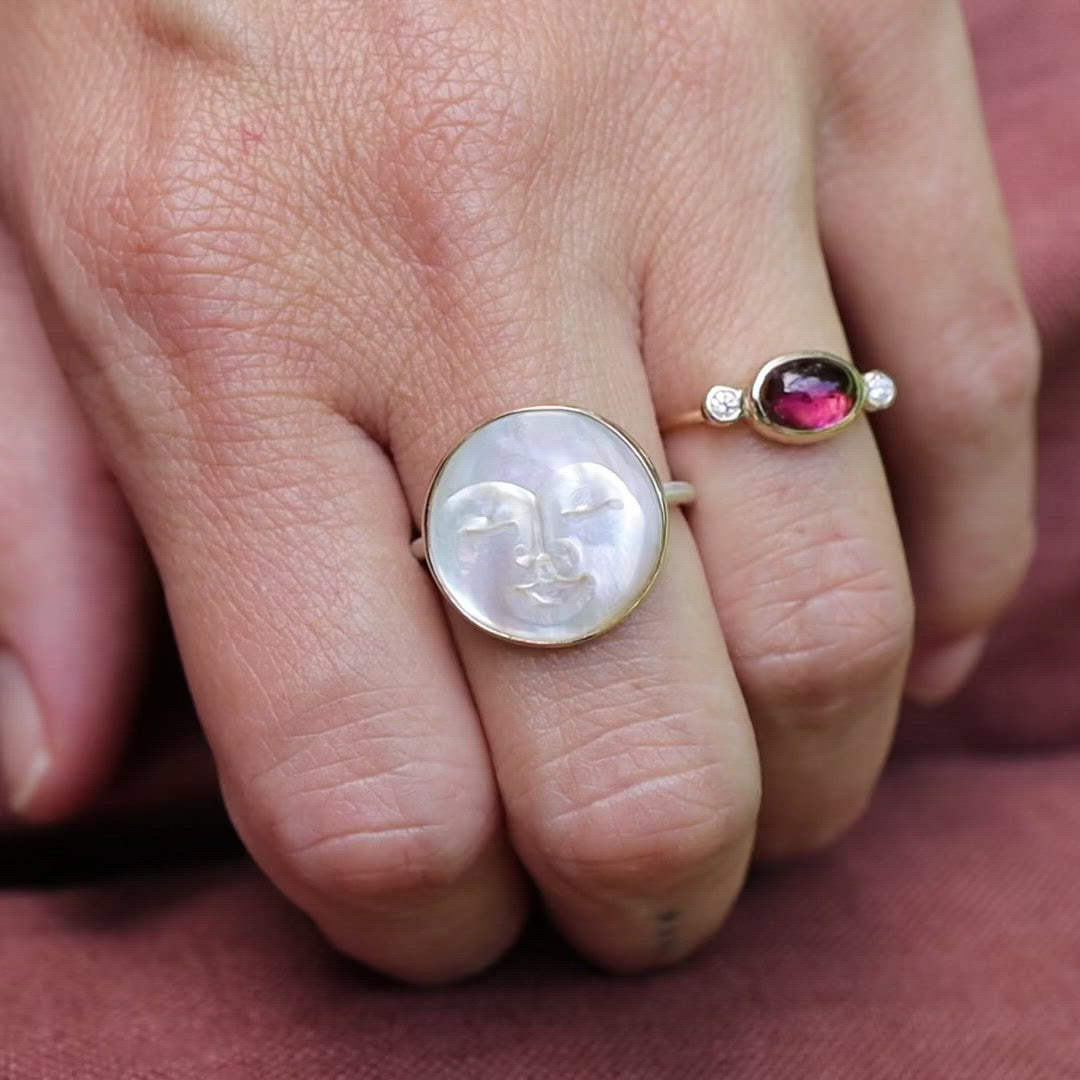 Cosmos Ring - Pink Tourmaline & White Diamond