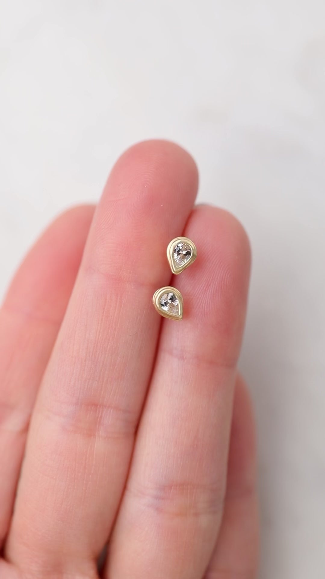 White Sapphire Studs