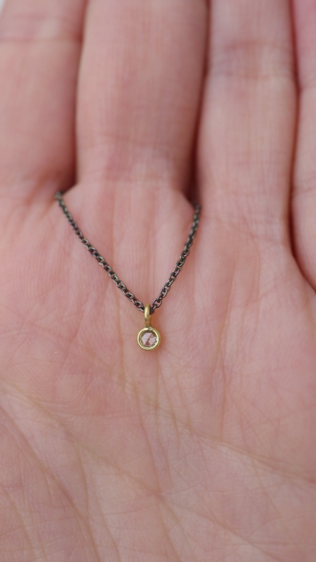 Little Diamond Charm Necklace